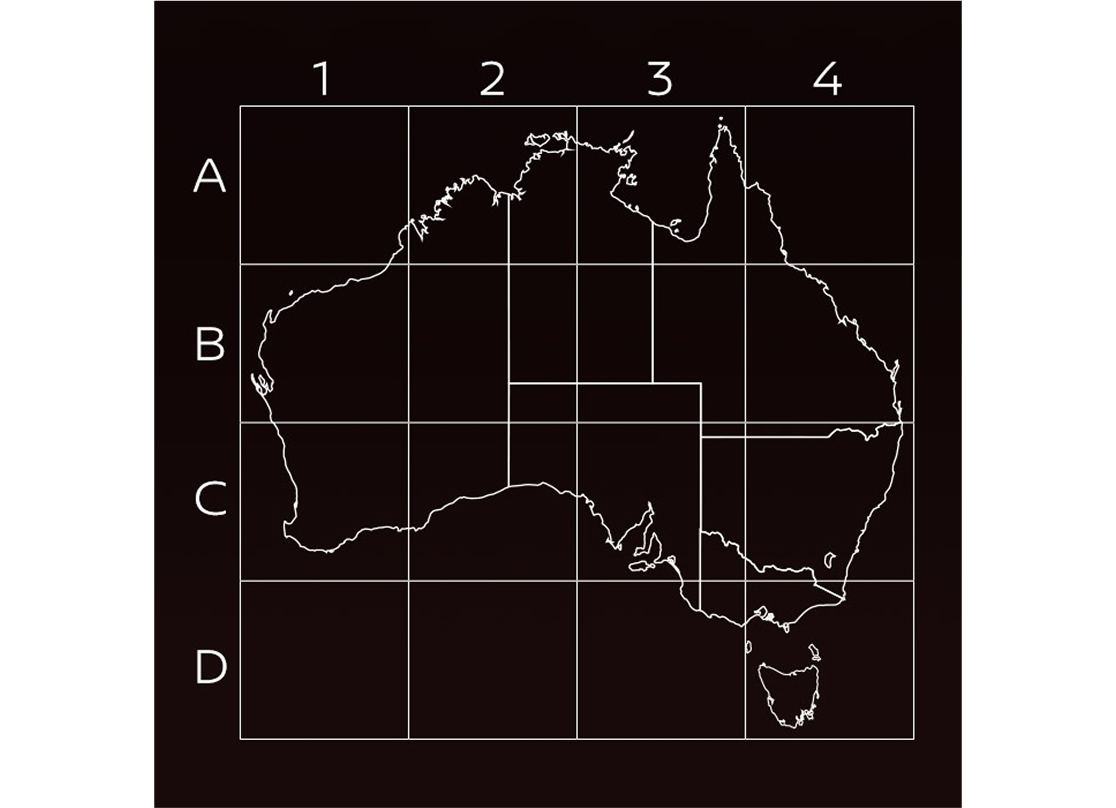 Australia grid map
